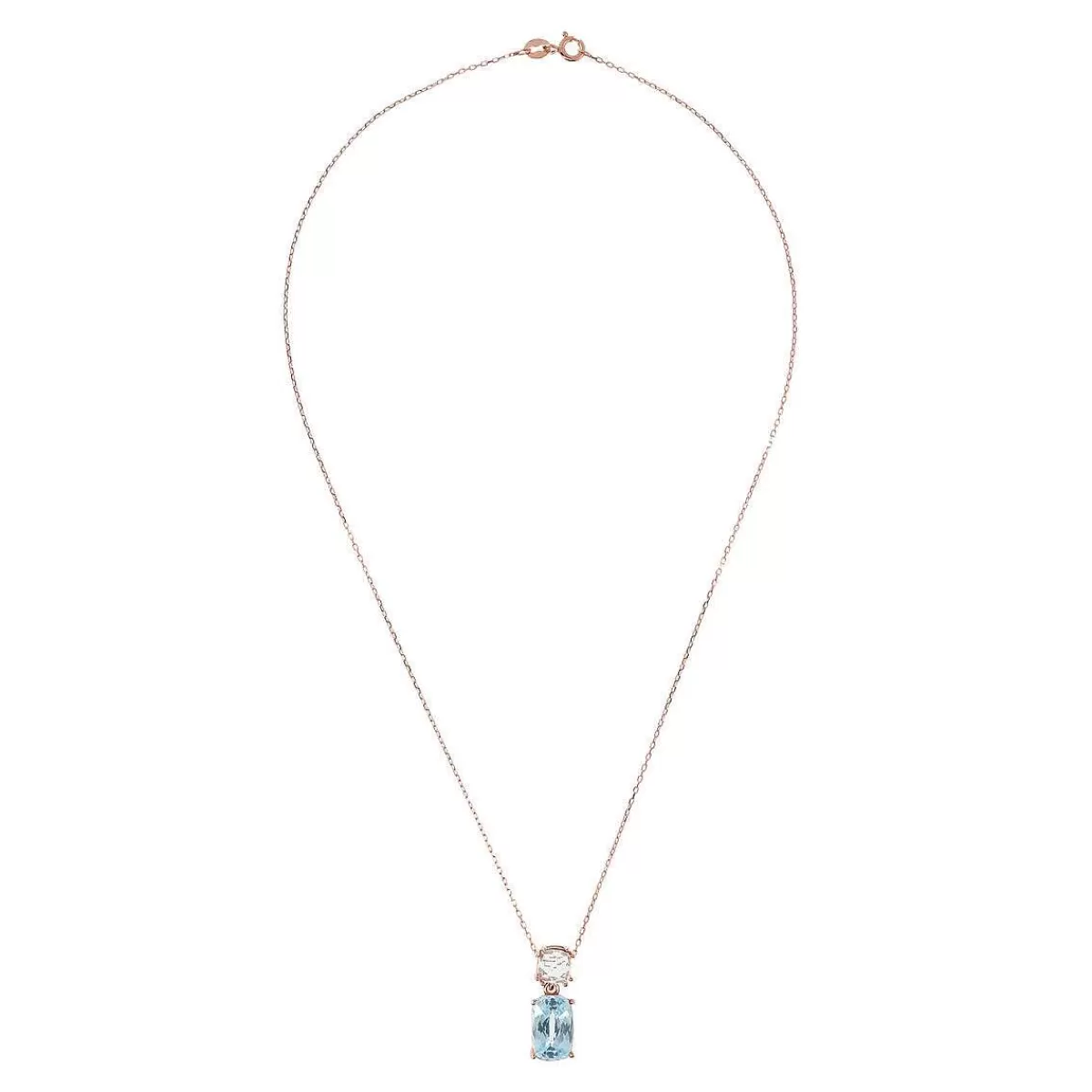 Hot Collana In Oro 9Kt Con Catena Rolo E Pendente In Pietra Naturale Collane