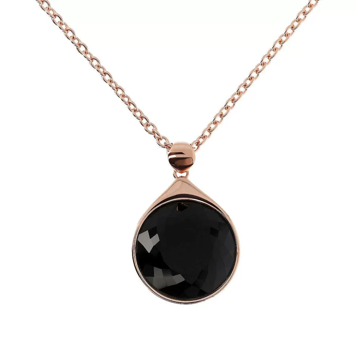 Store Collana Lunga A Catena Rolo Con Pendente Rotondo In Pietra Naturale Collane