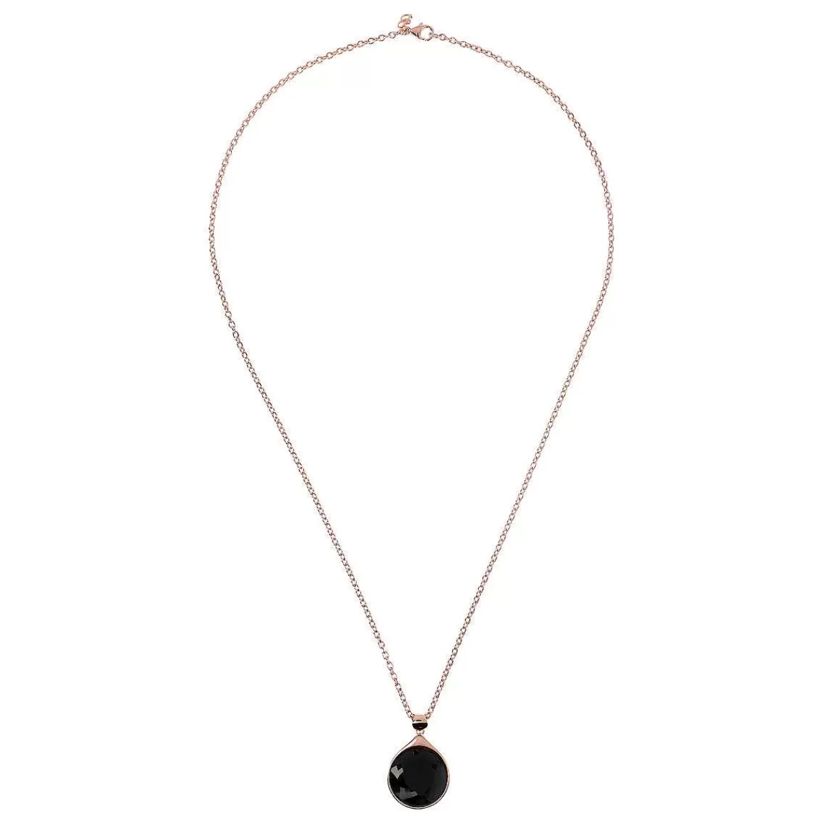 Store Collana Lunga A Catena Rolo Con Pendente Rotondo In Pietra Naturale Collane