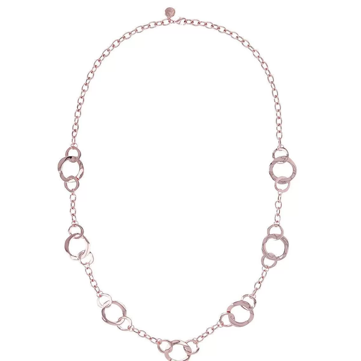 Outlet Collana Lunga Catena Rolo Con Anelli Collane