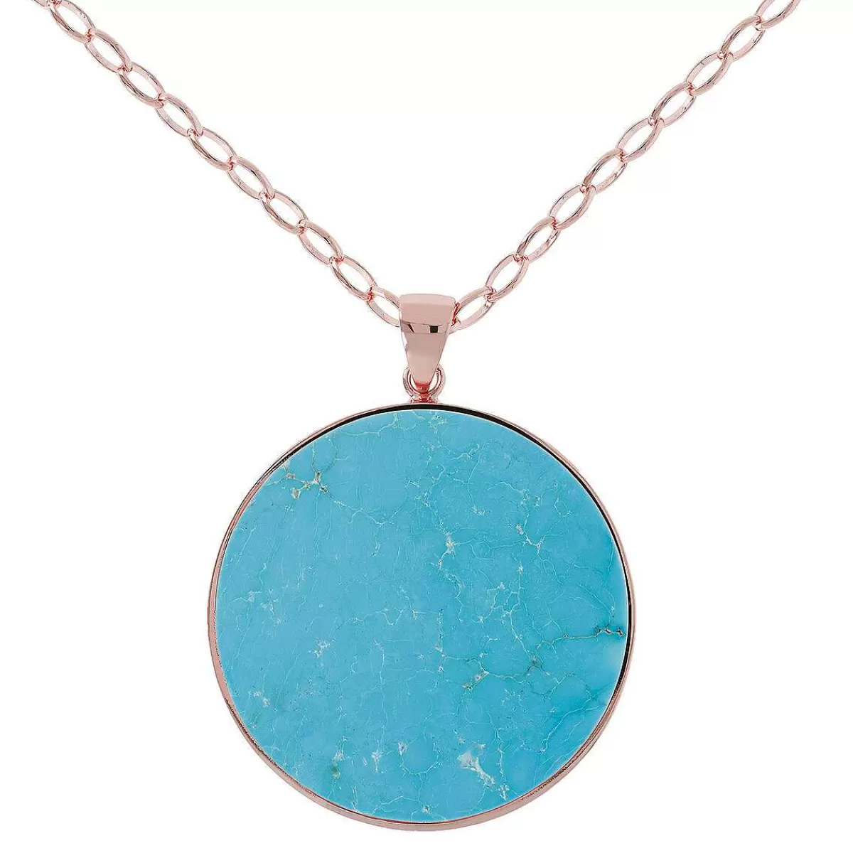 Best Collana Lunga Con Pendente A Disco Grande In Pietra Naturale Collane