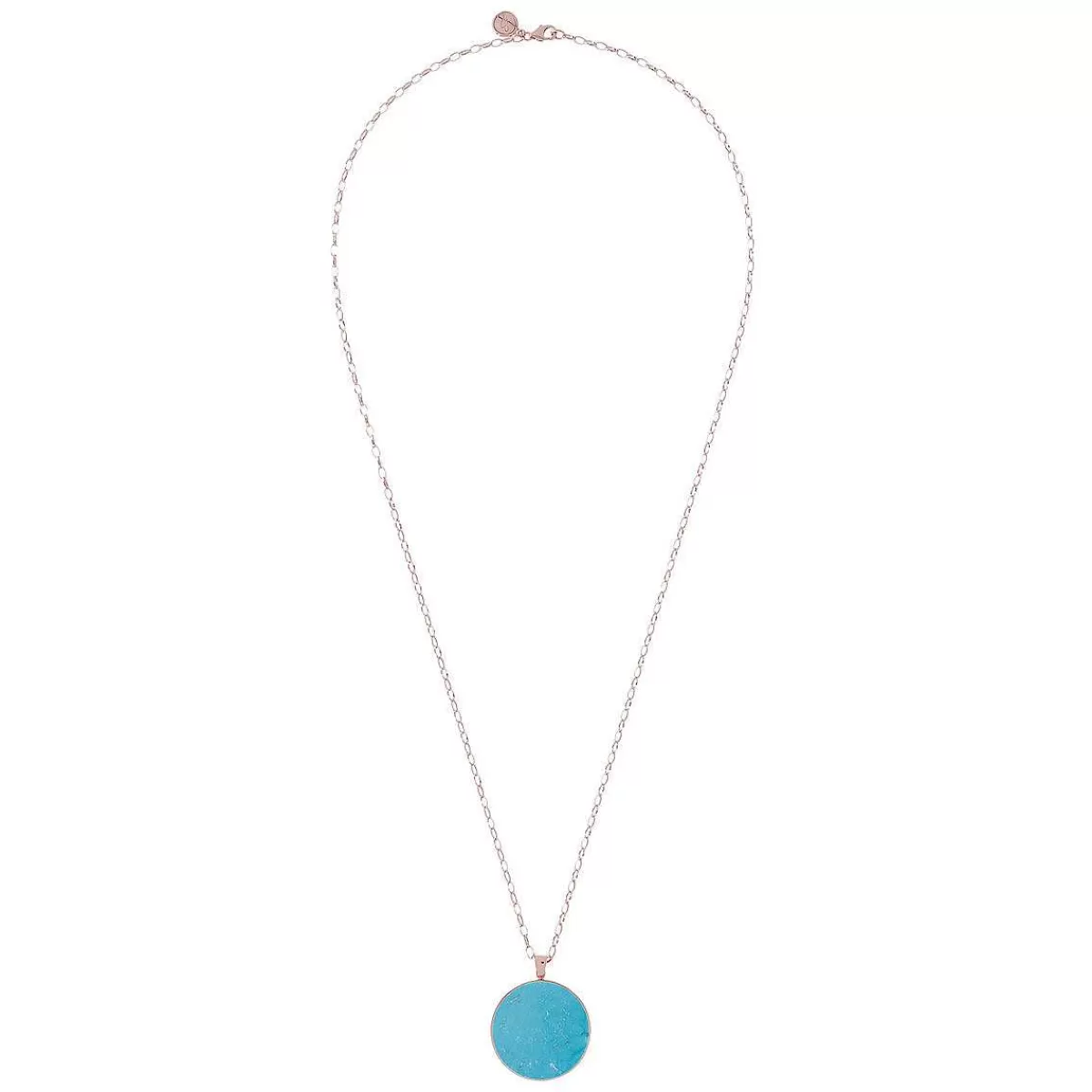 Best Collana Lunga Con Pendente A Disco Grande In Pietra Naturale Collane