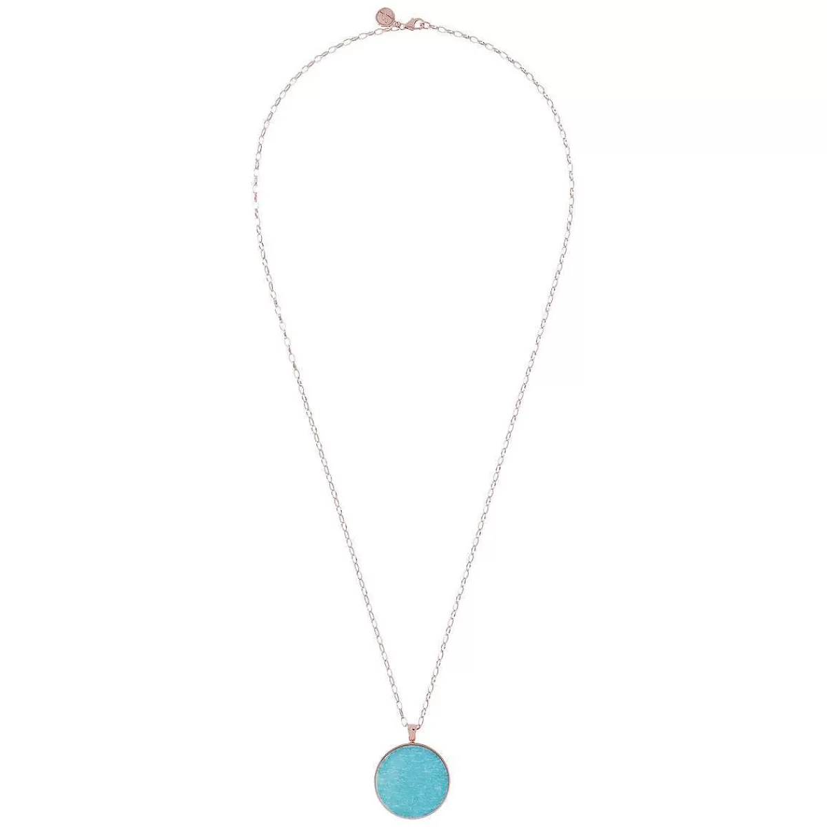 Best Collana Lunga Con Pendente A Disco Grande In Pietra Naturale Collane
