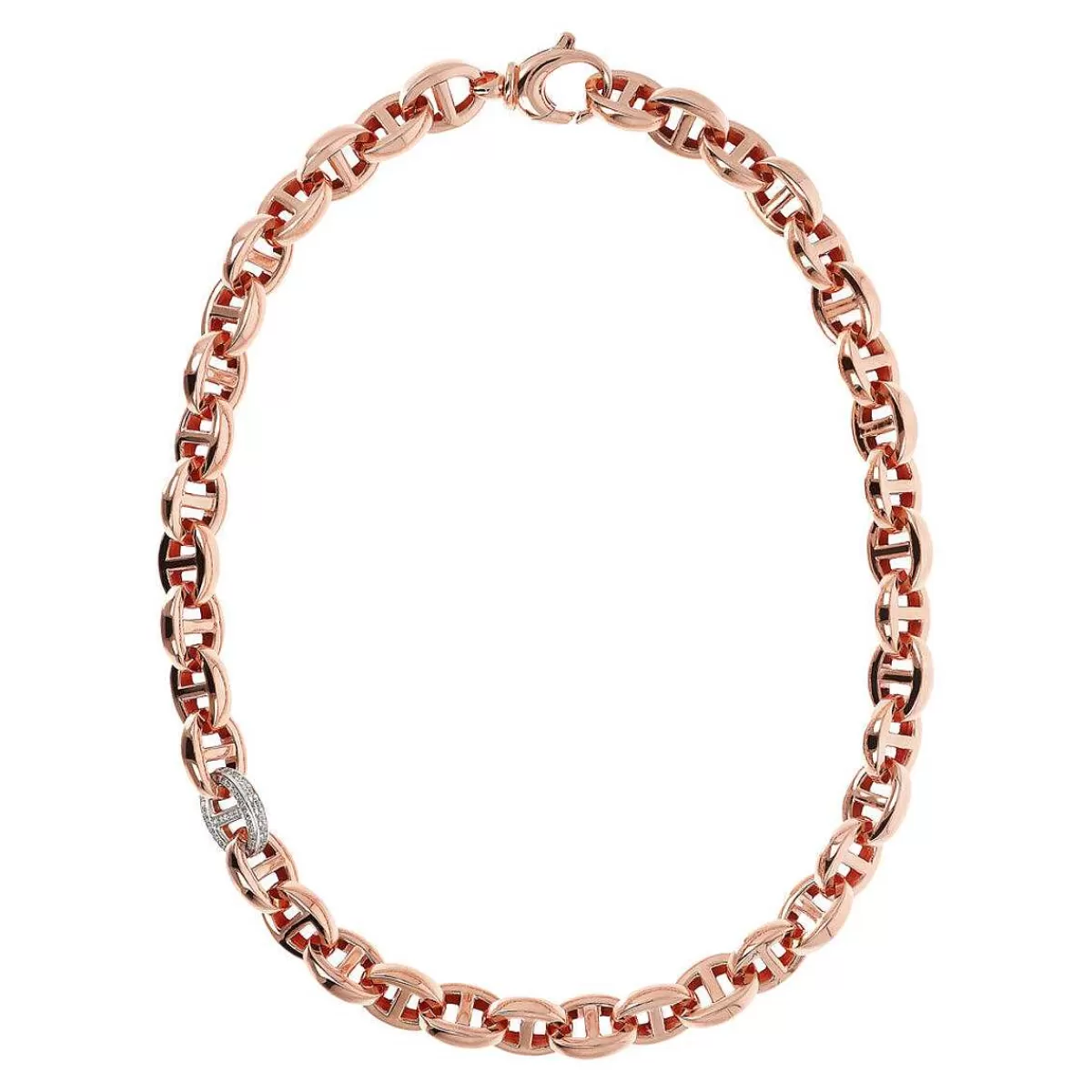 Cheap Collana Marina Link Con Dettaglio Pave In Cubic Zirconia Collane