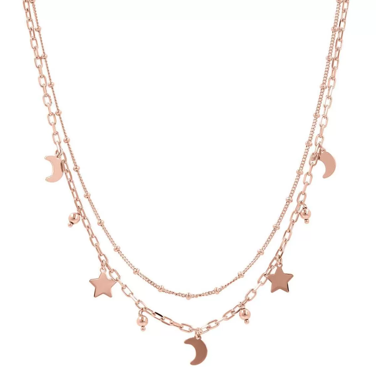 Store Collana Multifilo Con Pendenti A Forma Di Stella, Luna E Sfera Collane