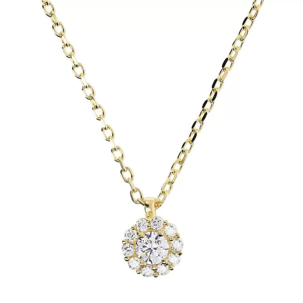 Flash Sale Collana Rolo Dorata E Pendente Pave Collane