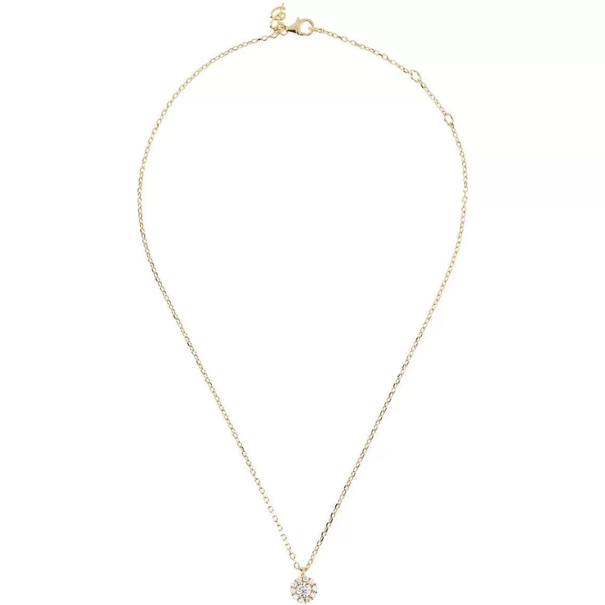 Flash Sale Collana Rolo Dorata E Pendente Pave Collane