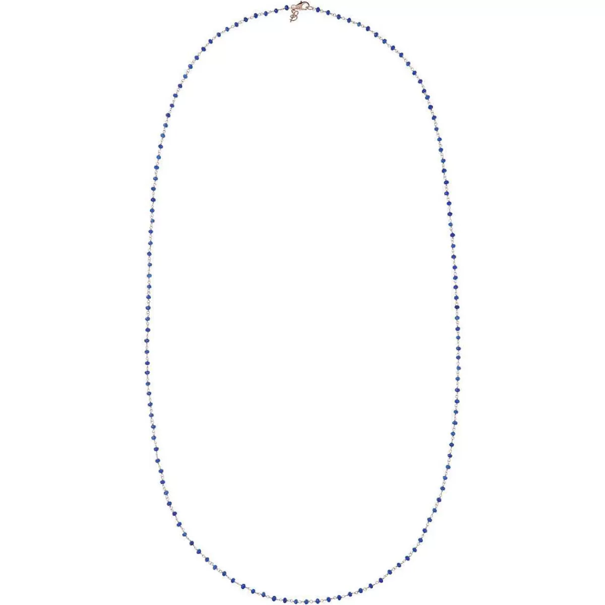 New Collana Rosario Con Pietra Naturale Agata Blu Collane