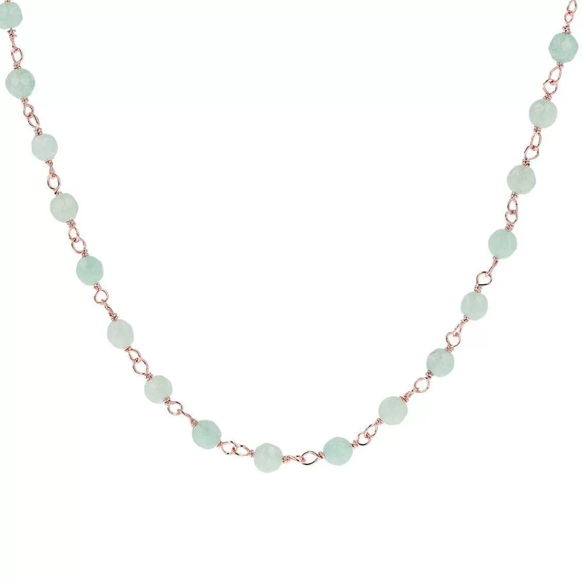 Discount Collana Rosario Con Pietra Naturale Quarzite Blu Collane