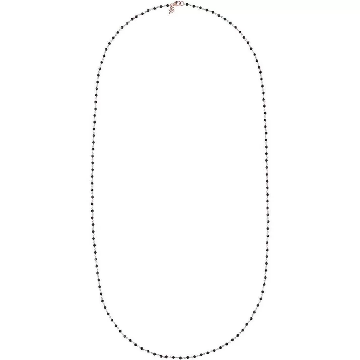 Clearance Collana Rosario Con Pietra Naturale Spinello Nero Collane
