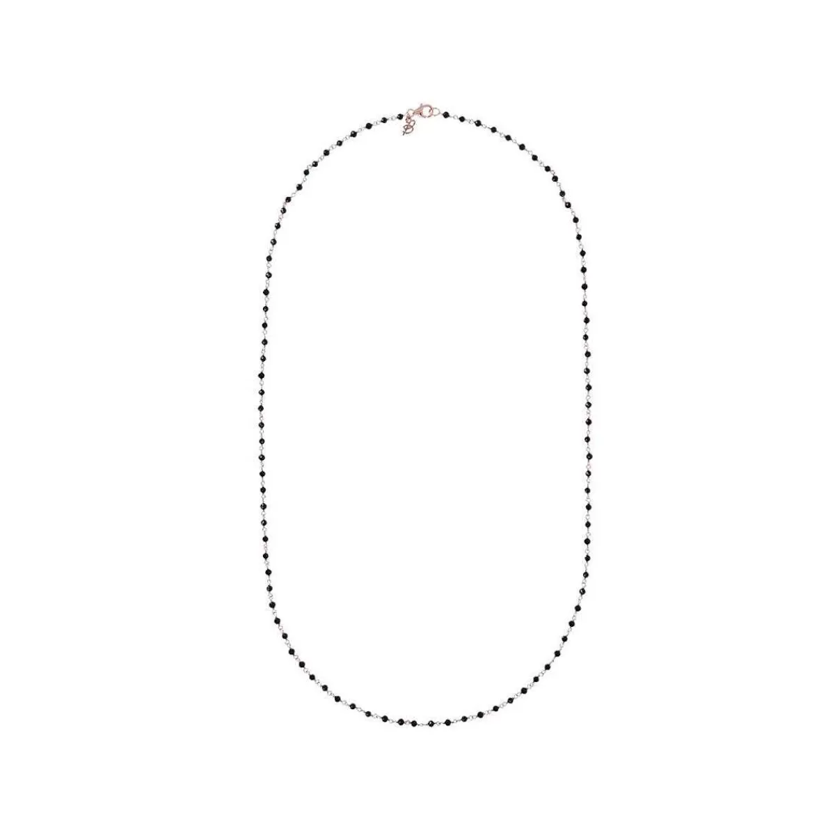 Clearance Collana Rosario Con Pietra Naturale Spinello Nero Collane