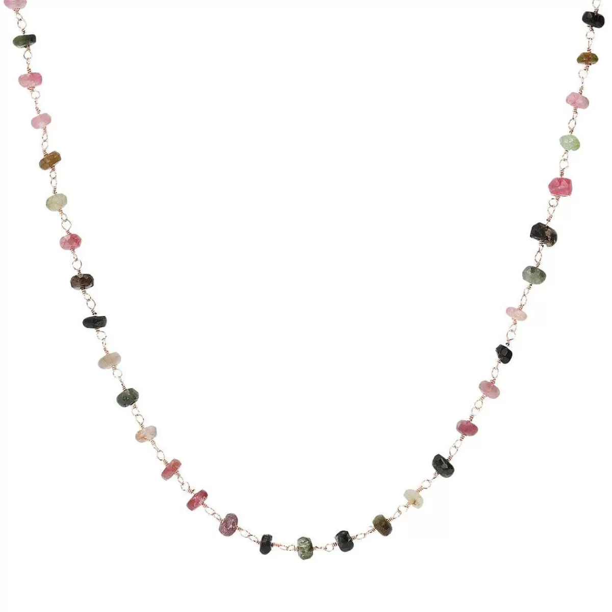 New Collana Rosario Con Tormaline Multicolori Collane