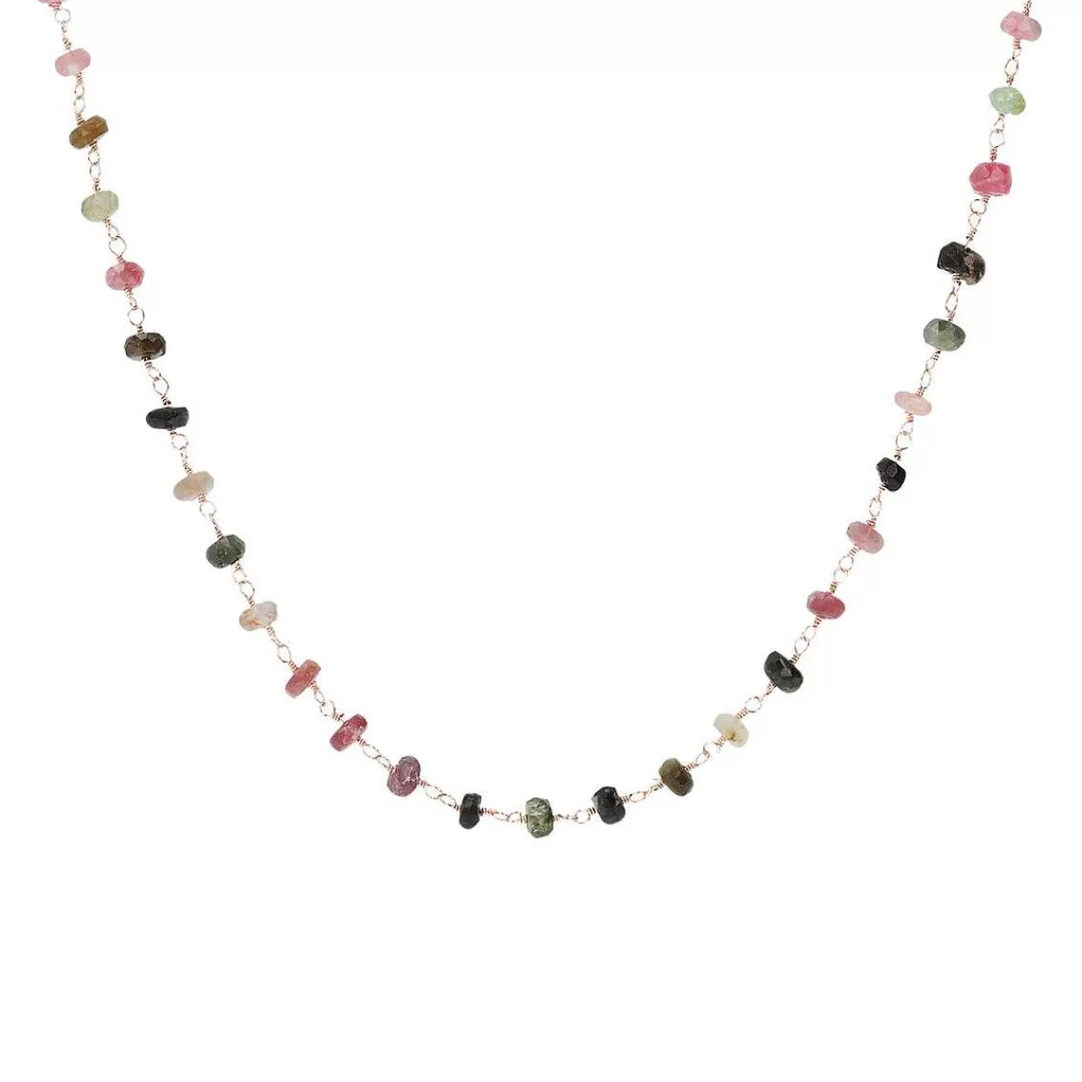 New Collana Rosario Con Tormaline Multicolori Collane