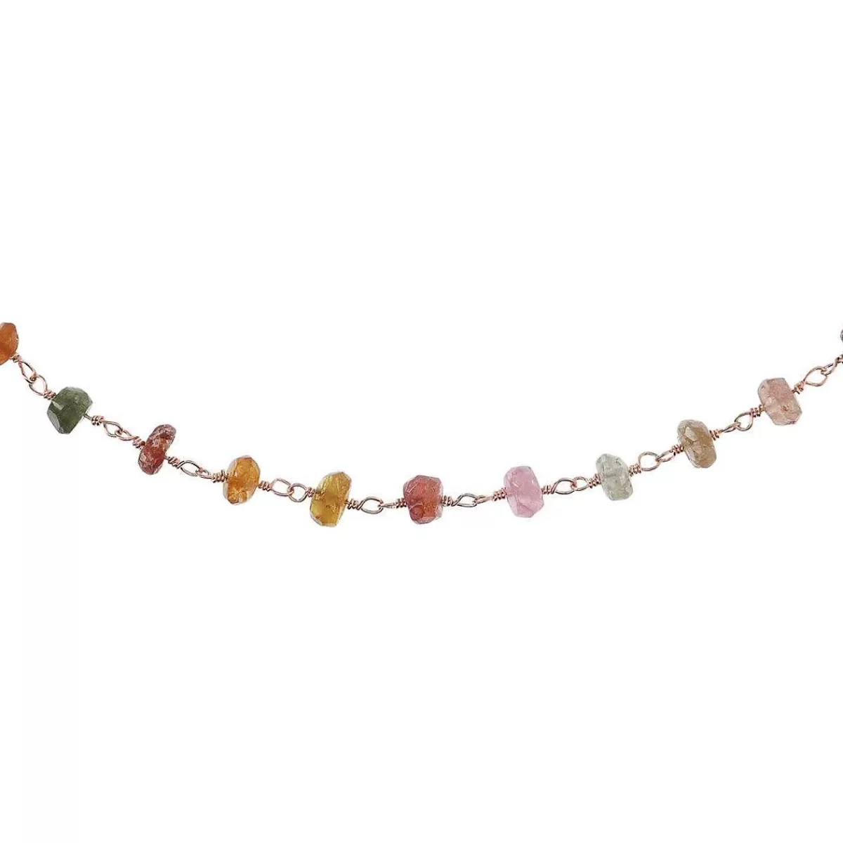 New Collana Rosario Con Tormaline Multicolori Collane