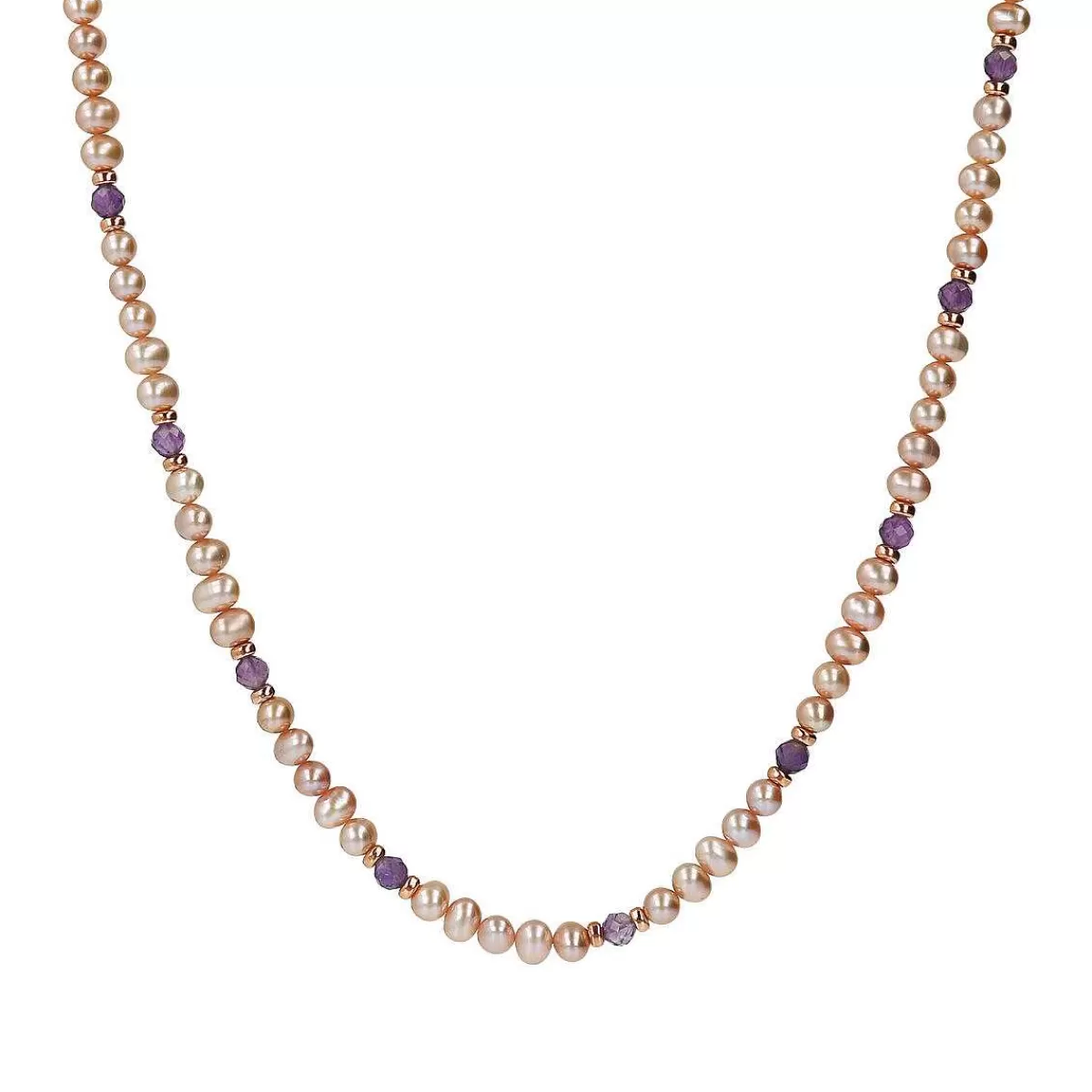 Flash Sale Collana Rotonda Con Pietre Naturali E Perle Di Acqua Dolce O 4/5 Mm Collane