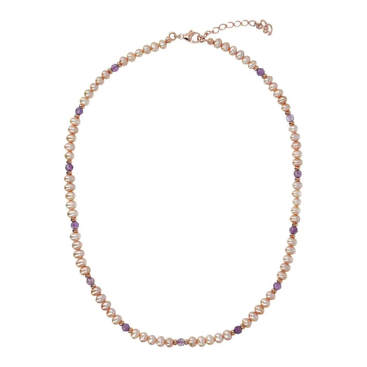 Flash Sale Collana Rotonda Con Pietre Naturali E Perle Di Acqua Dolce O 4/5 Mm Collane