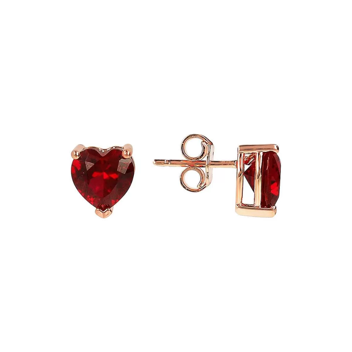 Cheap Orecchini A Bottone A Forma Di Cuore In Zirconi Orecchini
