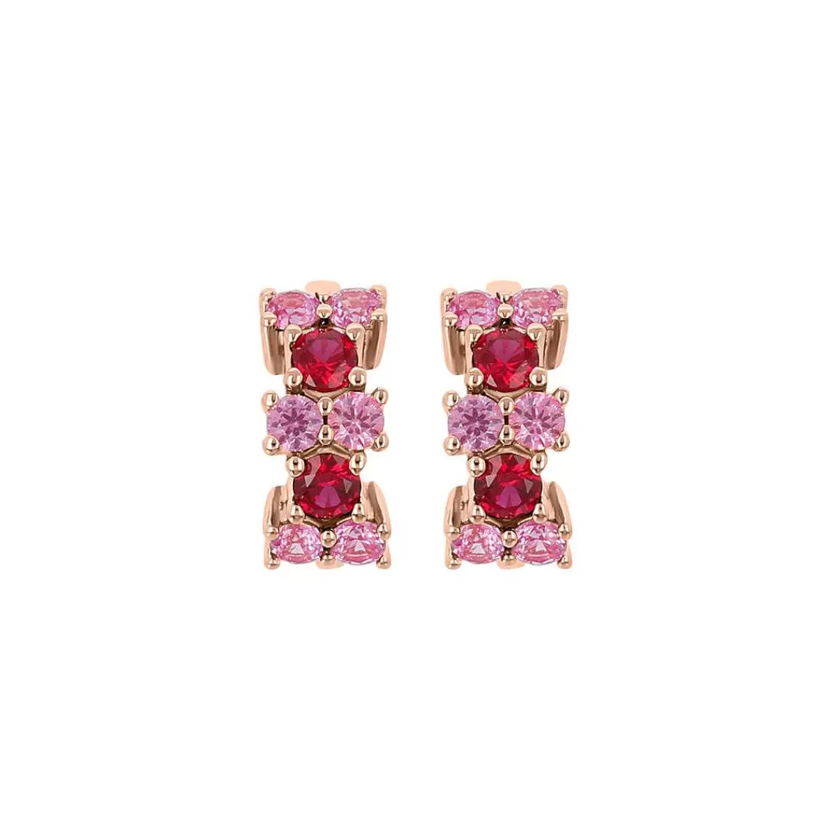 Best Sale Orecchini A Cerchio Bicolore Con Zirconi Orecchini