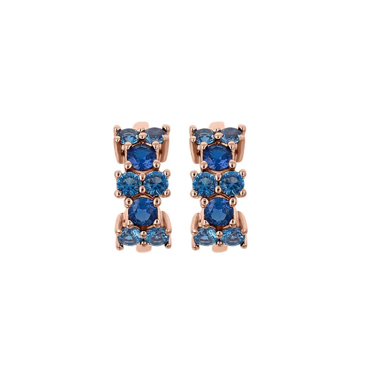 Best Sale Orecchini A Cerchio Bicolore Con Zirconi Orecchini