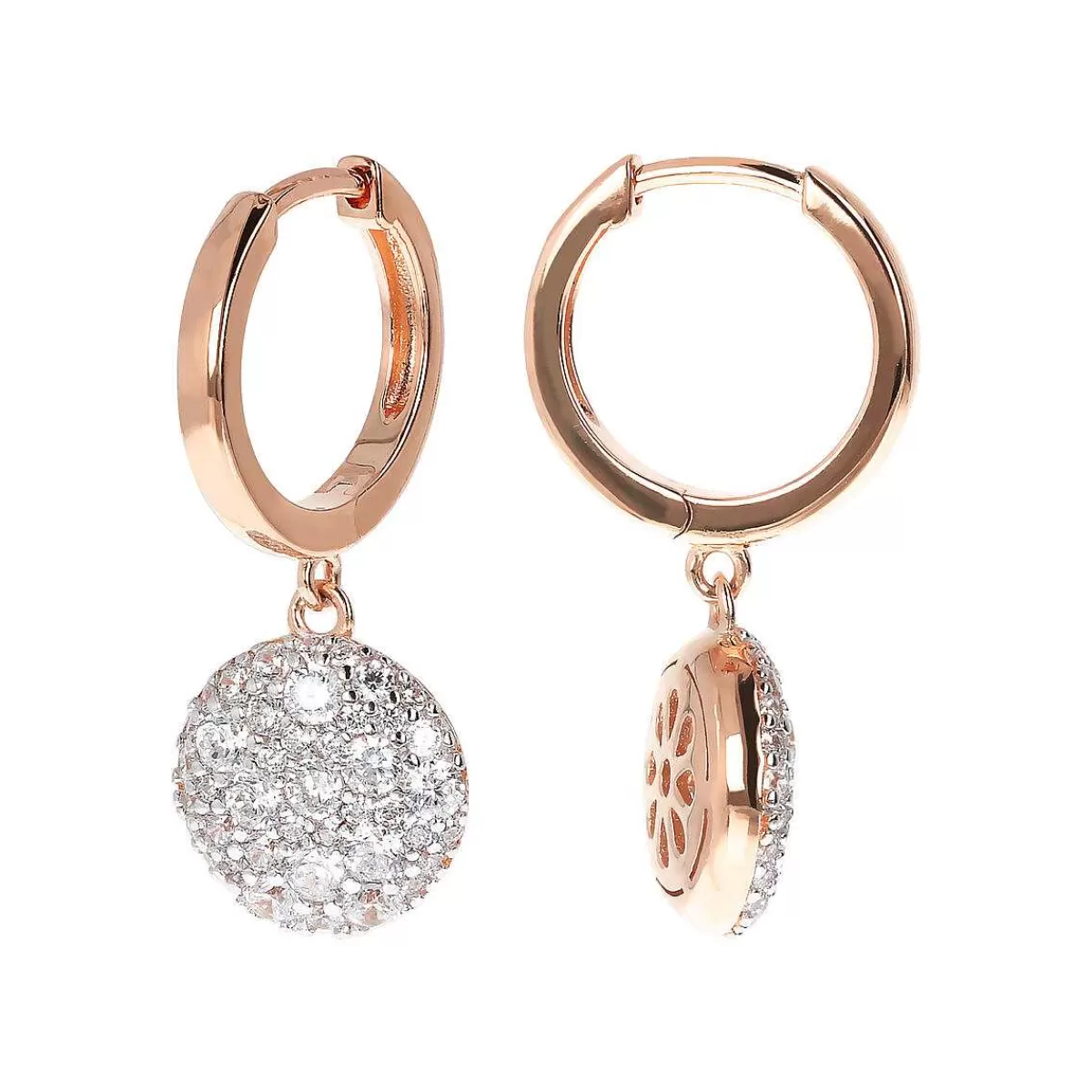 Flash Sale Orecchini A Cerchio Con Pendente Pave In Cubic Zirconia Orecchini