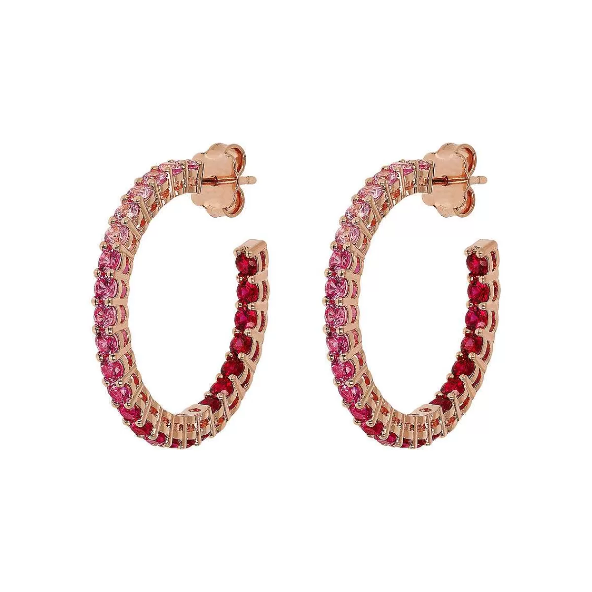 Hot Orecchini A Cerchio Grandi Con Cubic Zirconia Effetto Degrade Orecchini