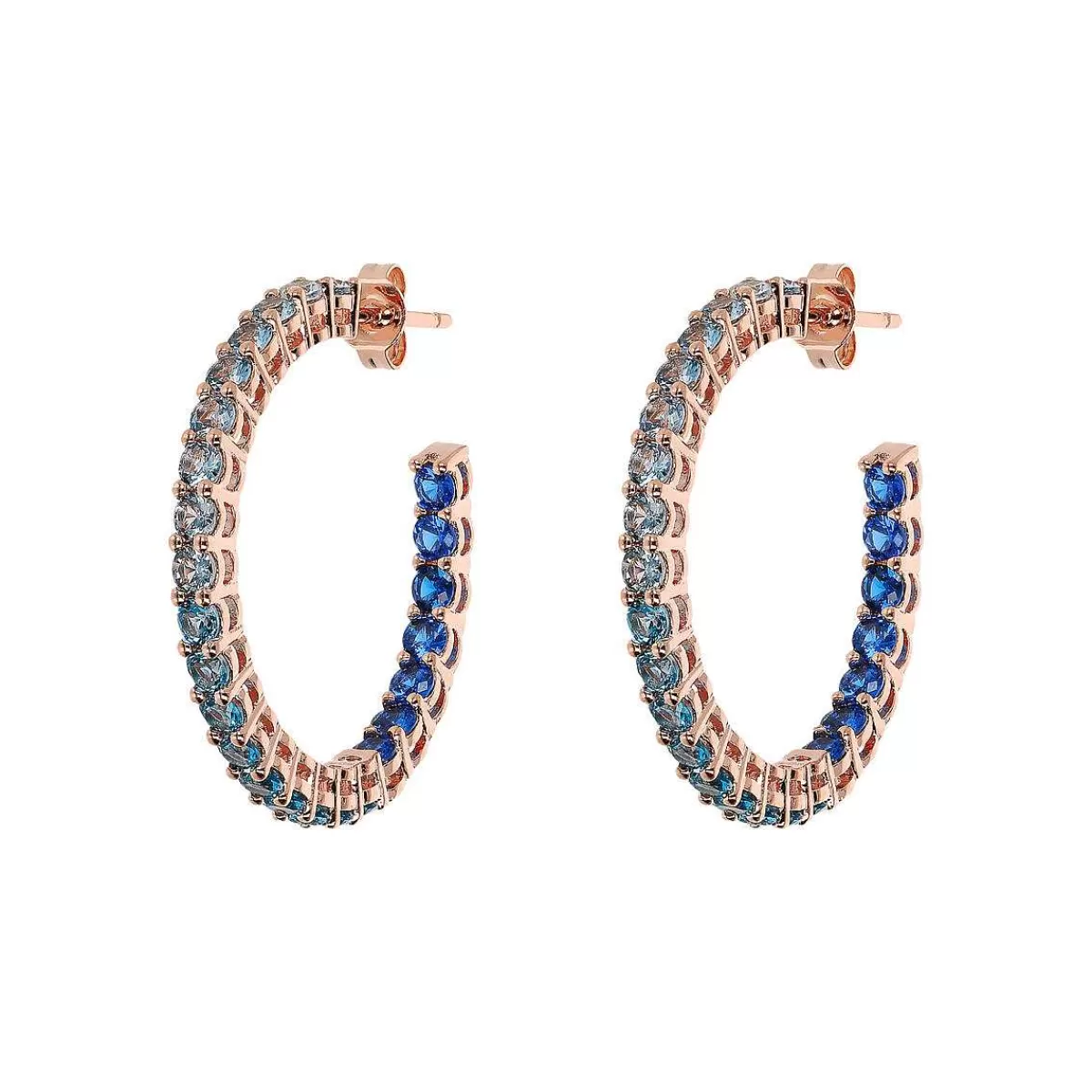 Hot Orecchini A Cerchio Grandi Con Cubic Zirconia Effetto Degrade Orecchini