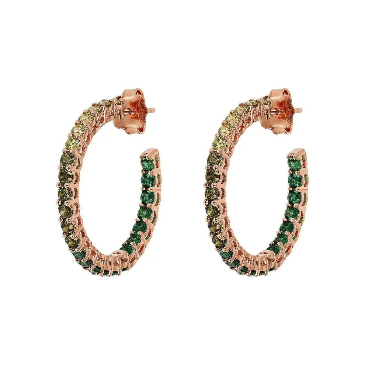 Hot Orecchini A Cerchio Grandi Con Cubic Zirconia Effetto Degrade Orecchini