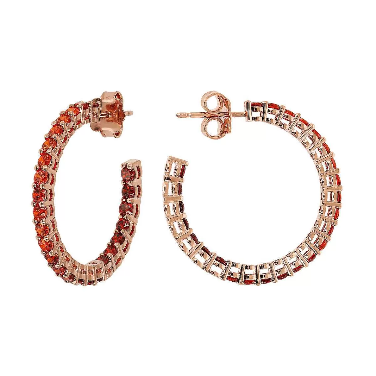 Hot Orecchini A Cerchio Grandi Con Cubic Zirconia Effetto Degrade Orecchini