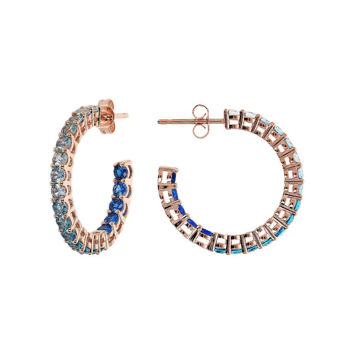 Cheap Orecchini A Cerchio Medi Con Cubic Zirconia Effetto Degrade Orecchini