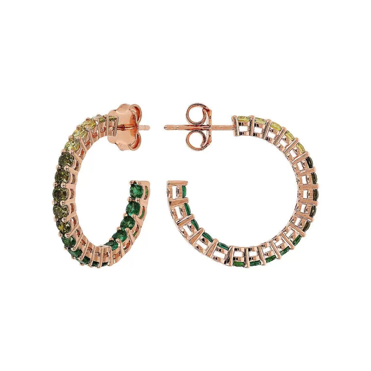 Cheap Orecchini A Cerchio Medi Con Cubic Zirconia Effetto Degrade Orecchini