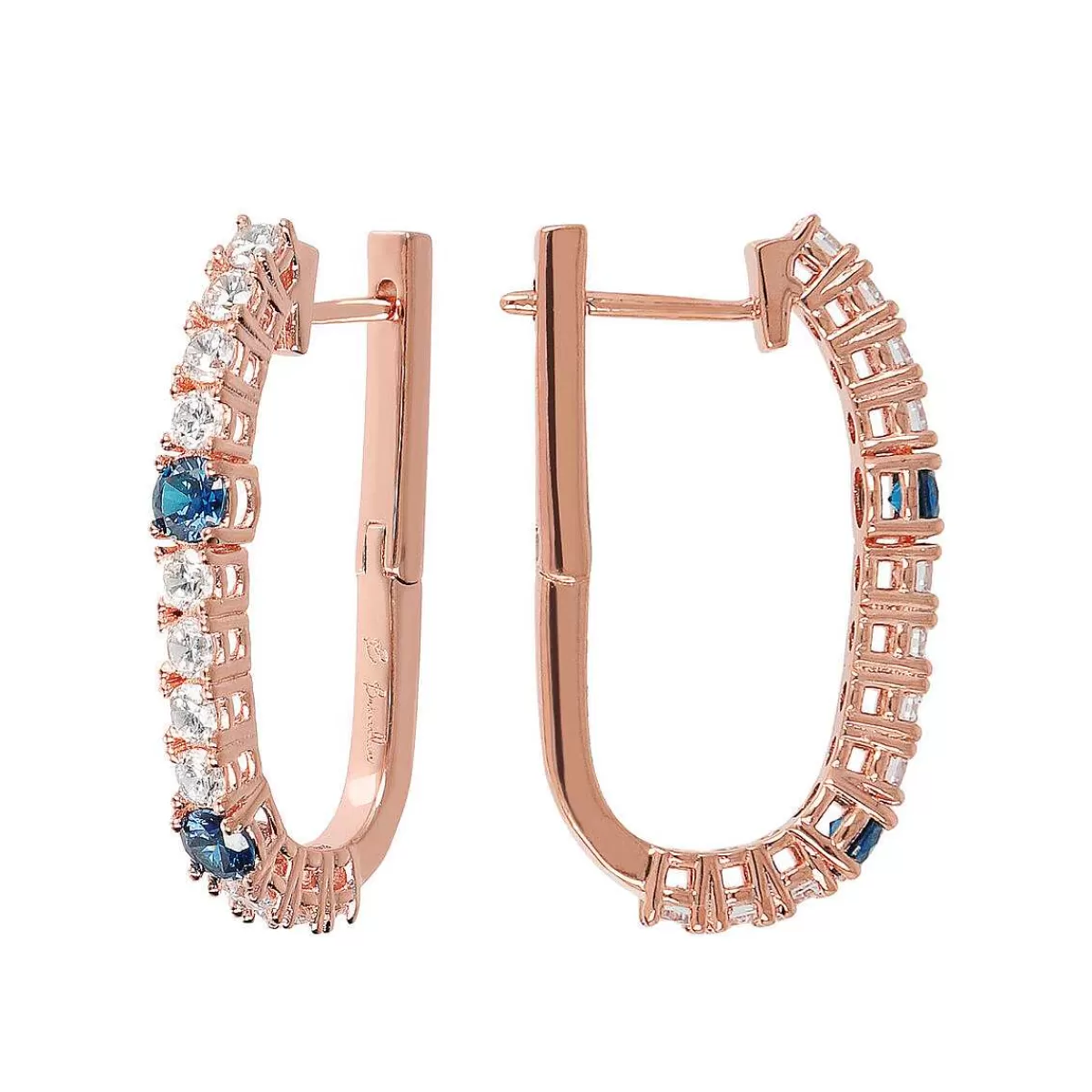 Flash Sale Orecchini A Cerchio Ovali Bicolore Con Zirconi Orecchini