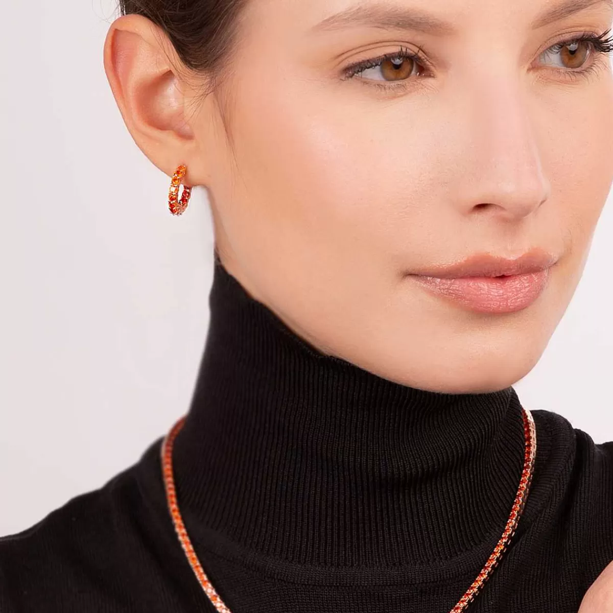Best Orecchini A Cerchio Piccoli Con Cubic Zirconia Effetto Degrade Orecchini