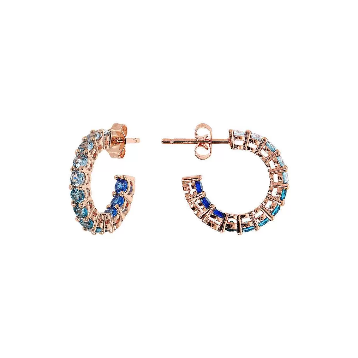 Best Orecchini A Cerchio Piccoli Con Cubic Zirconia Effetto Degrade Orecchini