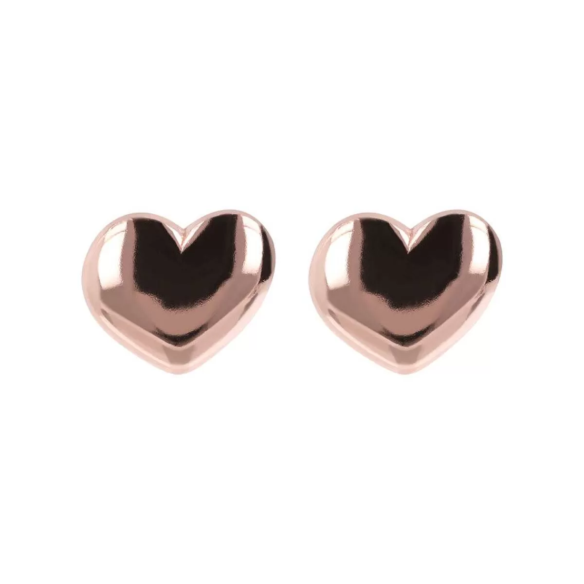 Outlet Orecchini A Cuore Con Lobo In Superficie Lucida Orecchini