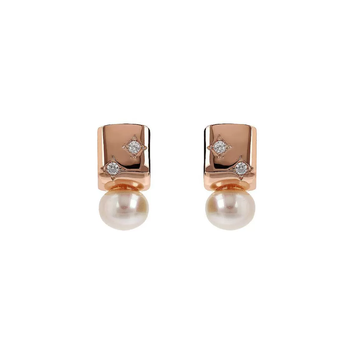 Best Sale Orecchini A Lobo Con Etoile E Perle Bottone Bianche O 8 Mm Orecchini