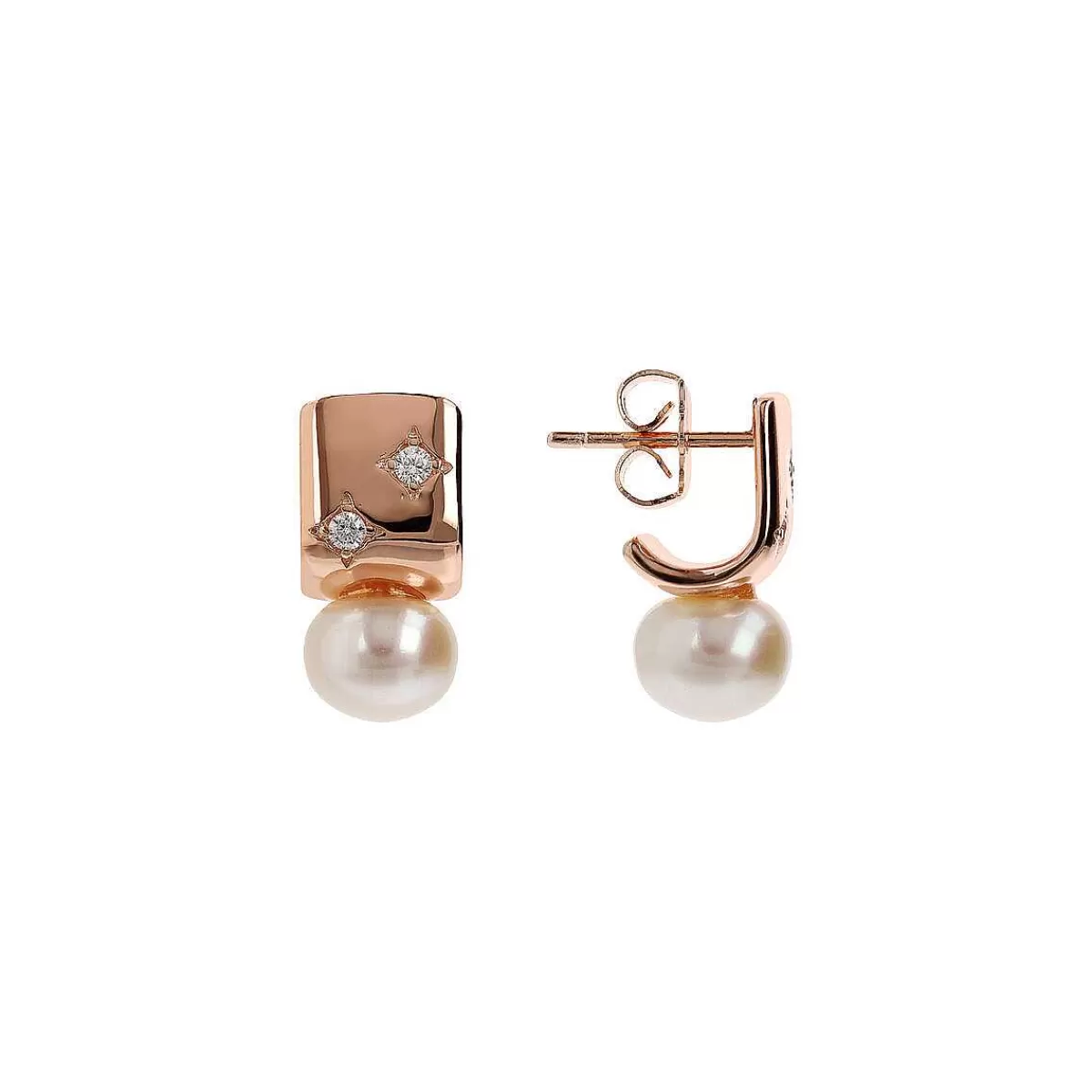 Best Sale Orecchini A Lobo Con Etoile E Perle Bottone Bianche O 8 Mm Orecchini