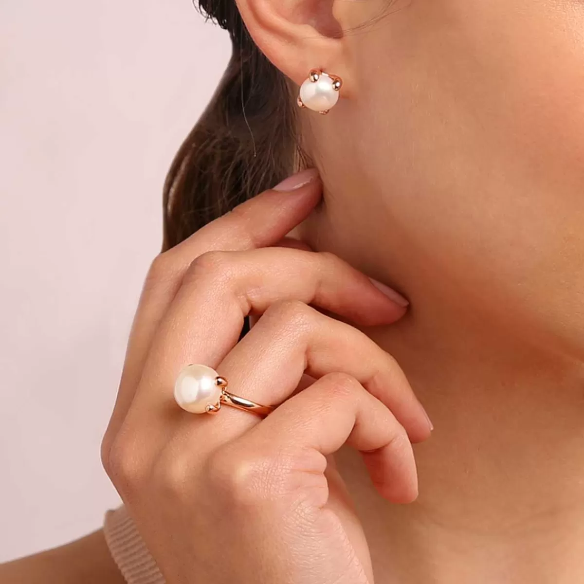 Clearance Orecchini A Lobo Con Perla Coltivata D'Acqua Dolce O 10 Mm Orecchini