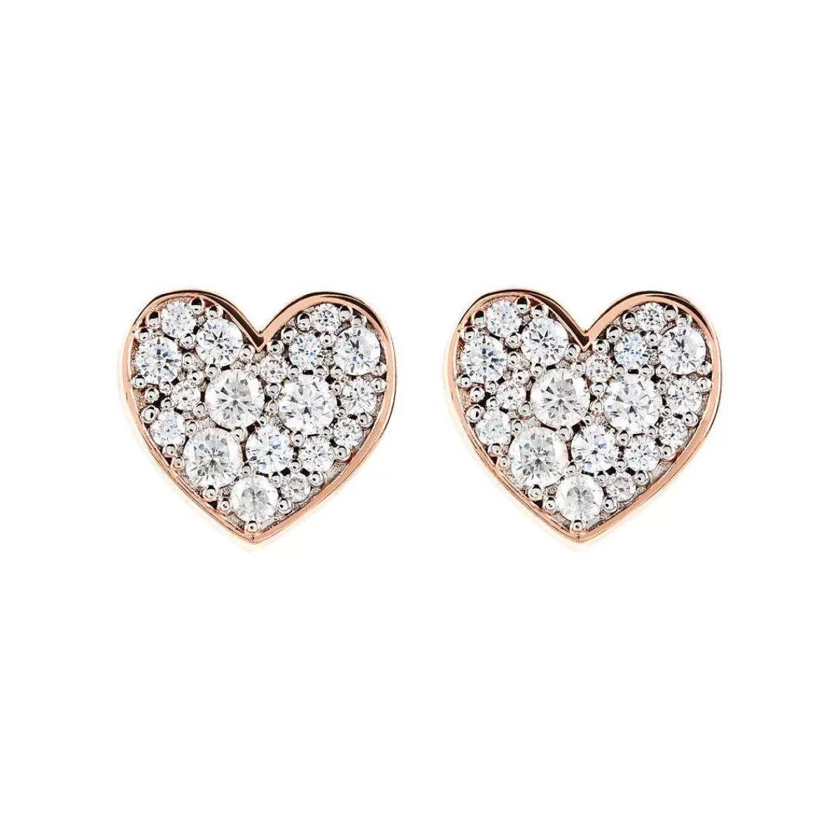 Clearance Orecchini Cuore A Lobo Con Pave Di Cubic Zirconia Orecchini