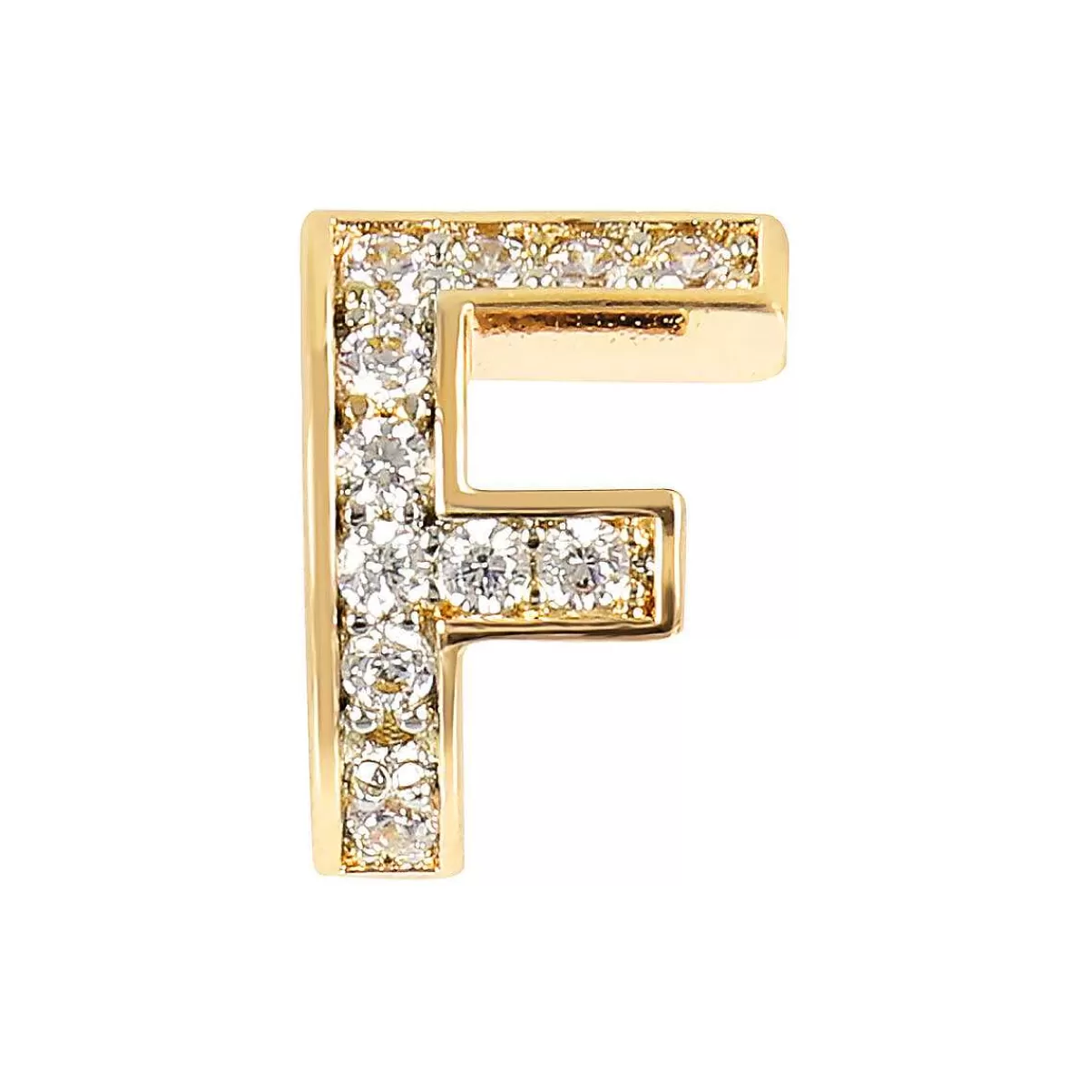 Cheap Orecchini Dorati Al Lobo Con Lettera In Pave Di Cubic Zirconia Orecchini