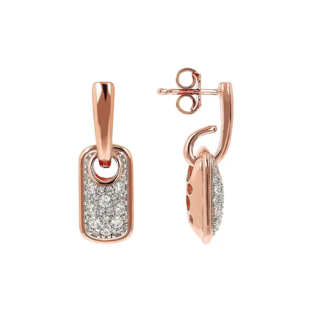 Best Orecchini Pendenti Con Elemento Rettangolare Pave In Cubic Zirconia Orecchini
