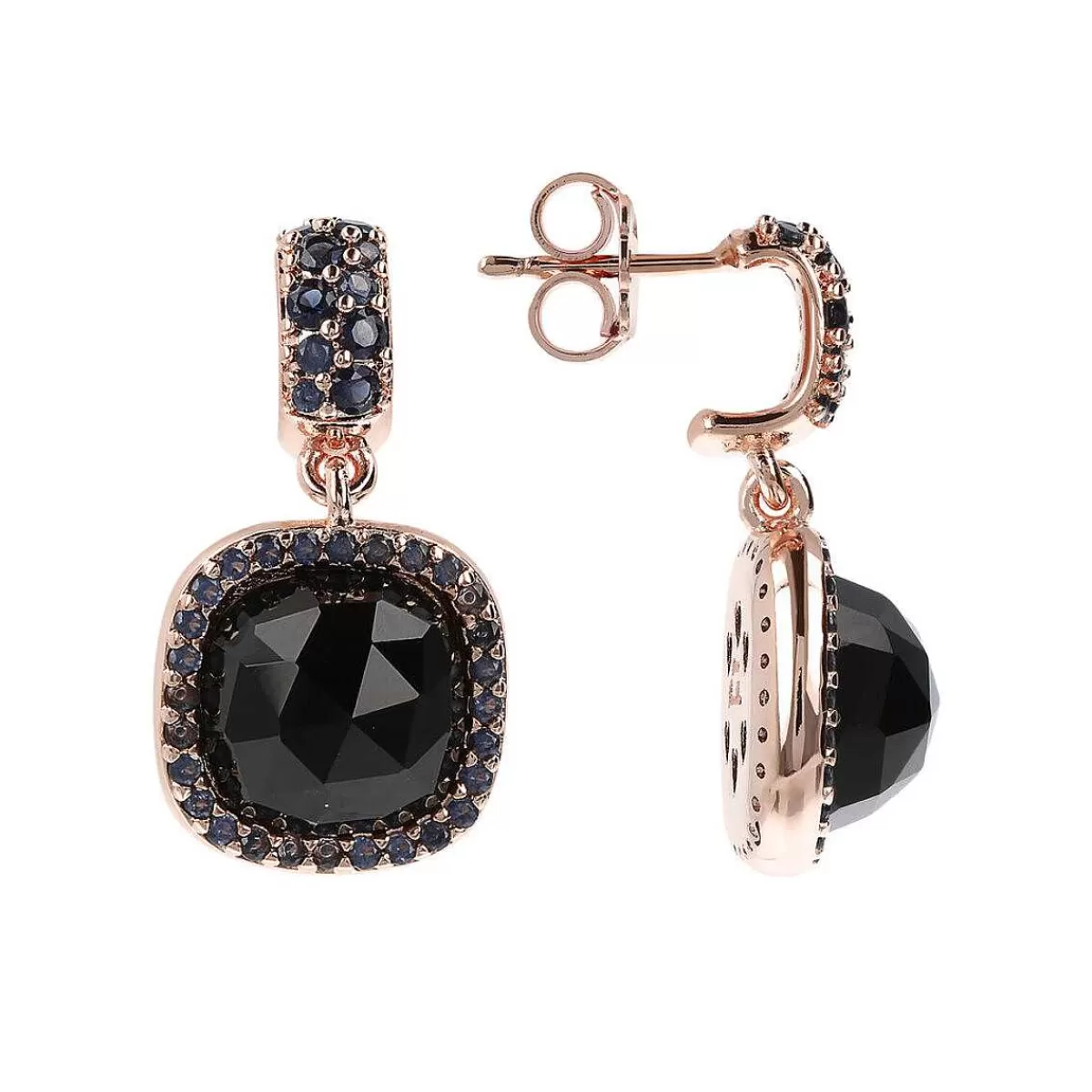 Best Orecchini Pendenti Con Pave Di Pietre Naturali Quadrate E Cubic Zirconia Orecchini