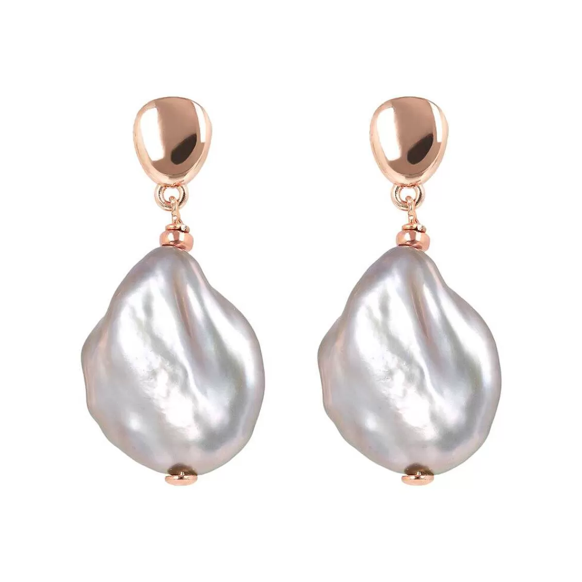 Hot Orecchini Pendenti Con Perla D'Acqua Dolce Coltivata Barocca Ming O 15 Mm Orecchini