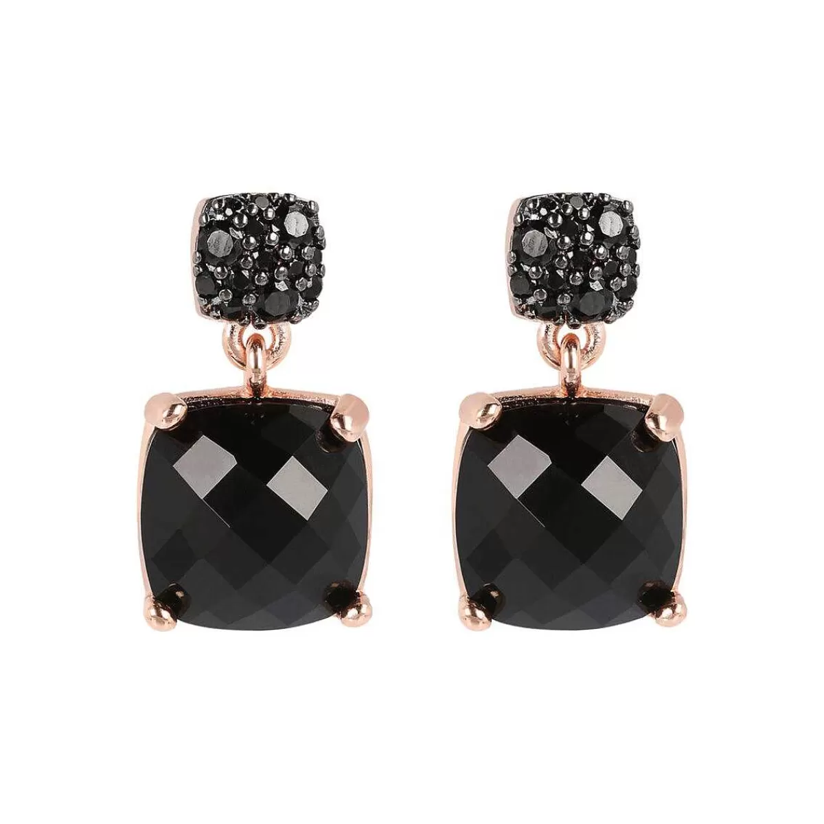 Flash Sale Orecchini Pendenti Con Pietra Naturale Quadrata Sfaccettata E Pave Orecchini