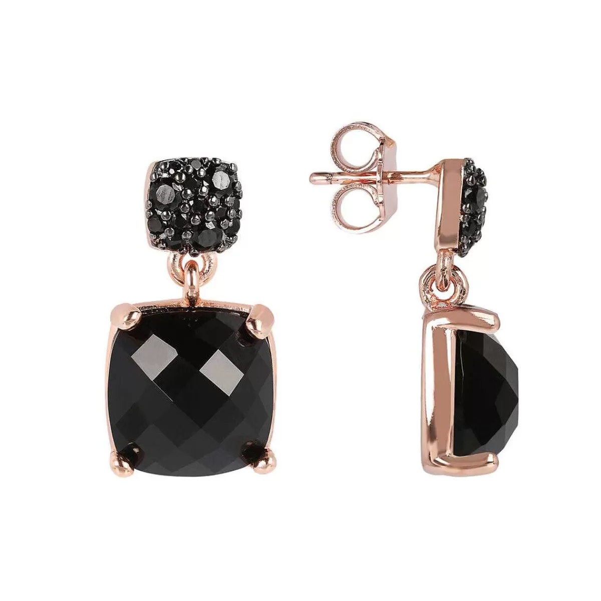 Flash Sale Orecchini Pendenti Con Pietra Naturale Quadrata Sfaccettata E Pave Orecchini
