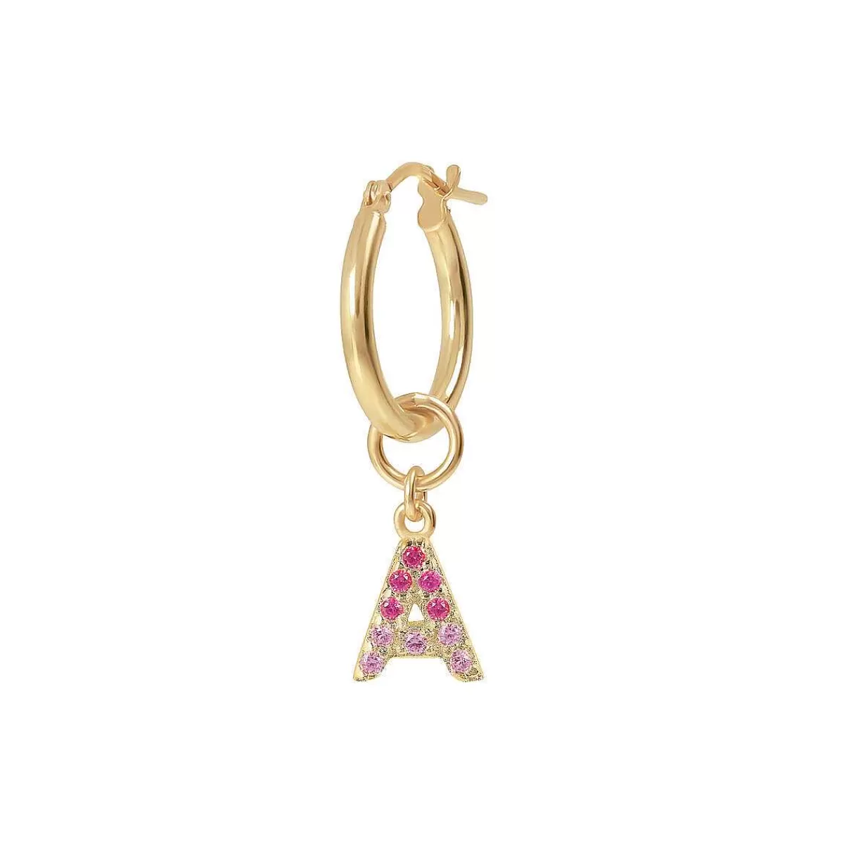 Flash Sale Orecchino Pendente Dorato Con Lettera In Pave Di Zirconi Orecchini