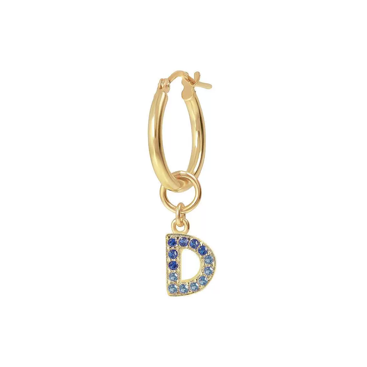 Flash Sale Orecchino Pendente Dorato Con Lettera In Pave Di Zirconi Orecchini