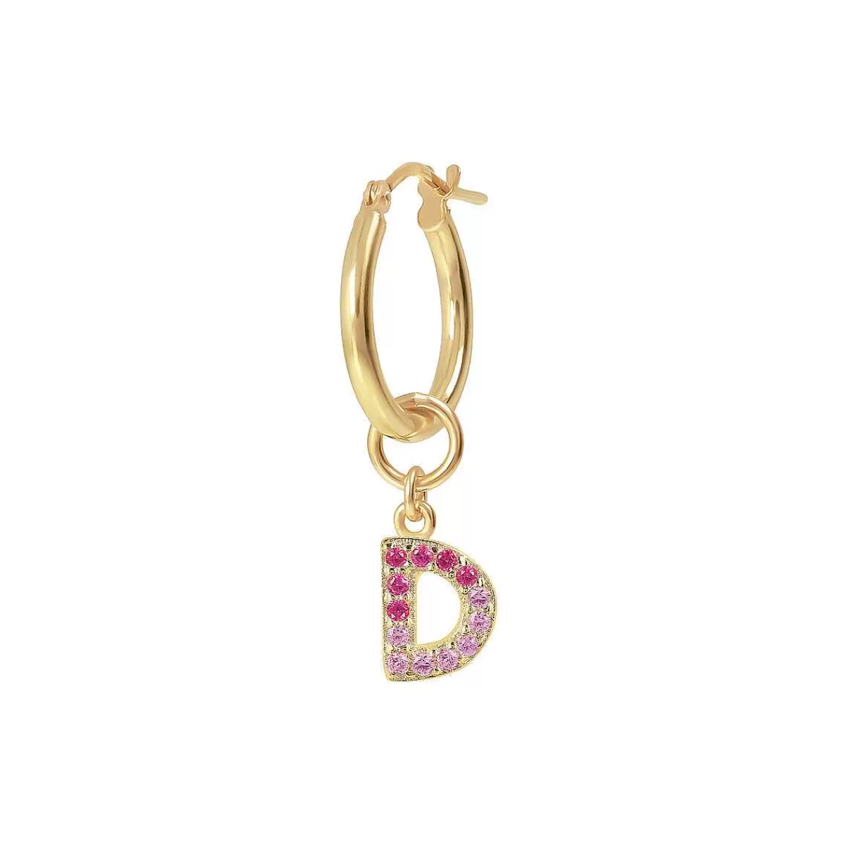 Flash Sale Orecchino Pendente Dorato Con Lettera In Pave Di Zirconi Orecchini