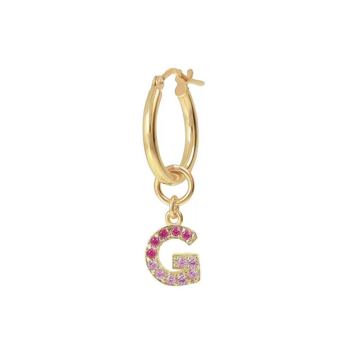 Flash Sale Orecchino Pendente Dorato Con Lettera In Pave Di Zirconi Orecchini