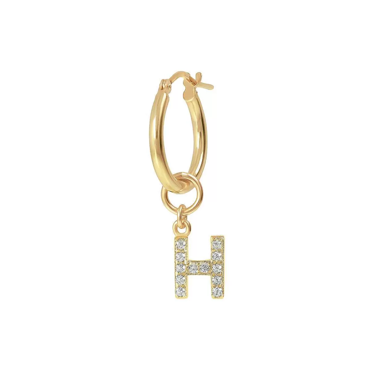 Flash Sale Orecchino Pendente Dorato Con Lettera In Pave Di Zirconi Orecchini