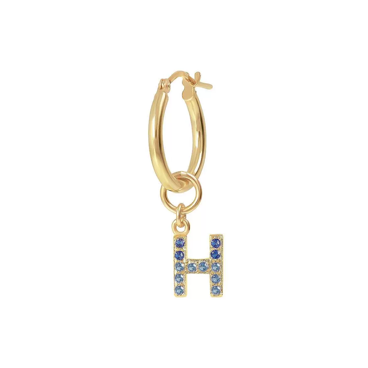 Flash Sale Orecchino Pendente Dorato Con Lettera In Pave Di Zirconi Orecchini